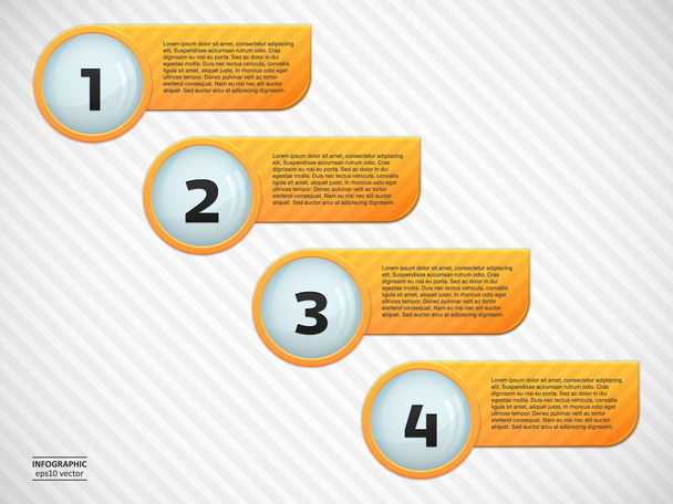 Four steps vector infographic - Vector, afbeelding