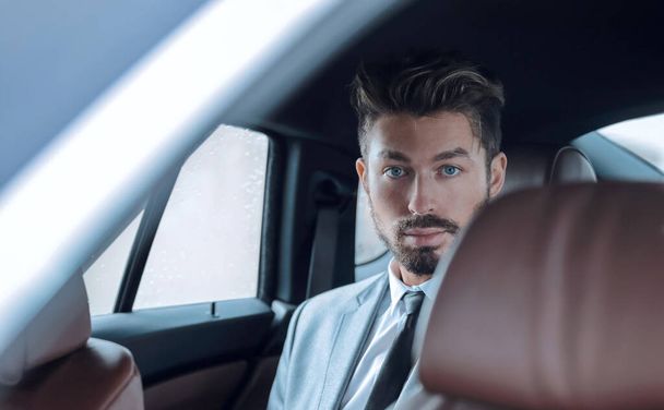 Handsome business man in car. - Foto, Imagem