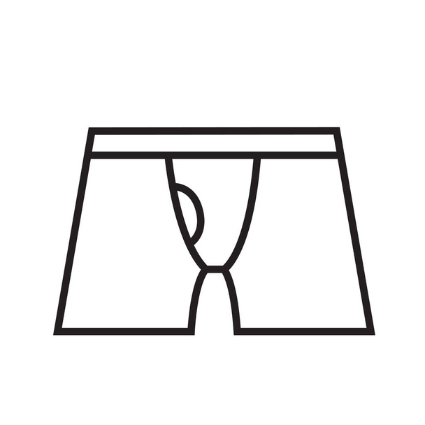 outline underwear icon isolated vector illustration stroke - Vector, Image