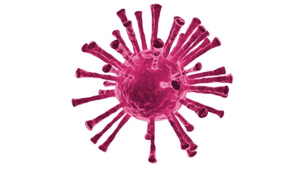 estrutura isolada de célula de vírus com caminho de recorte, conceito de propagação de vírus, renderização 3d
 - Foto, Imagem