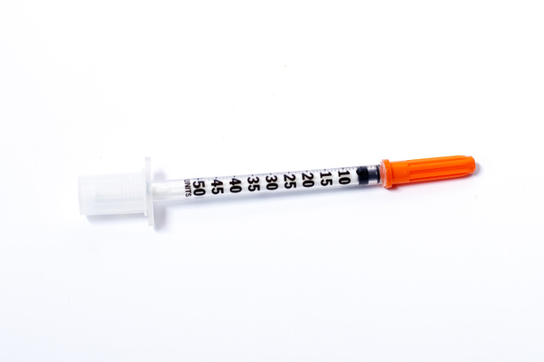syringe over white background - Foto, Imagem