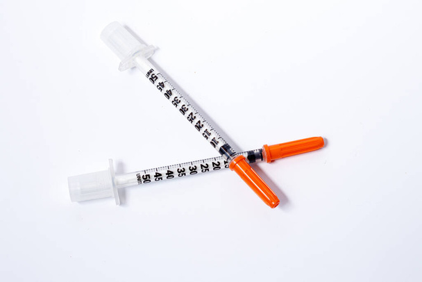 syringe over white background - Photo, Image