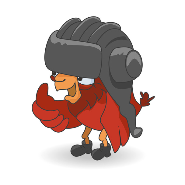 dibujos animados Pájaro rojo
 - Vector, Imagen