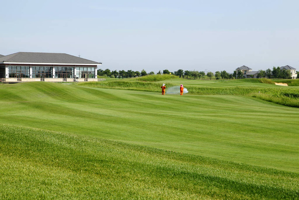 A paisagem do campo de golfe, Atividades de lazer
, - Foto, Imagem