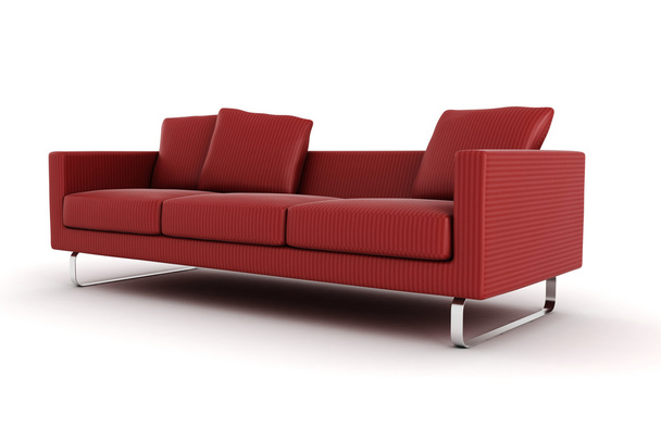 3d couch isolated on white - Φωτογραφία, εικόνα