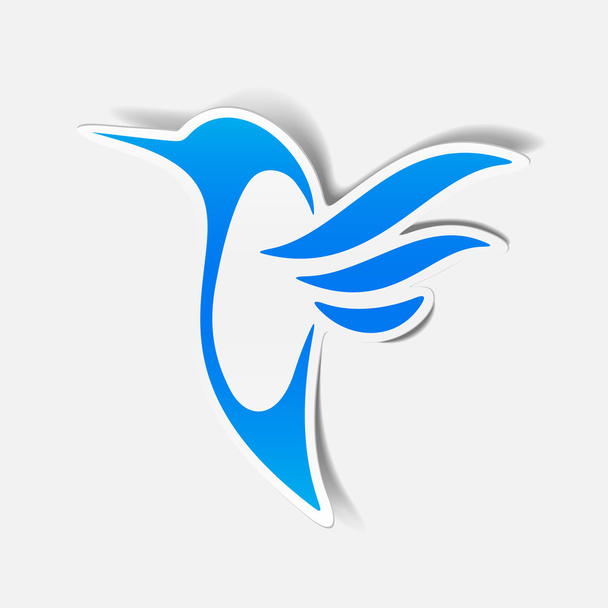 Hummingbird sticker - Vector, afbeelding
