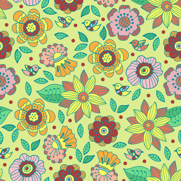 Fantasy floral pattern. - Vektor, Bild