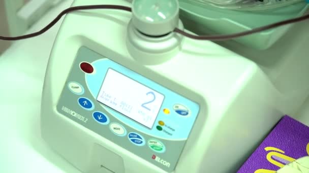 Function of the blood and plasma collecting apparatus. - Footage, Video