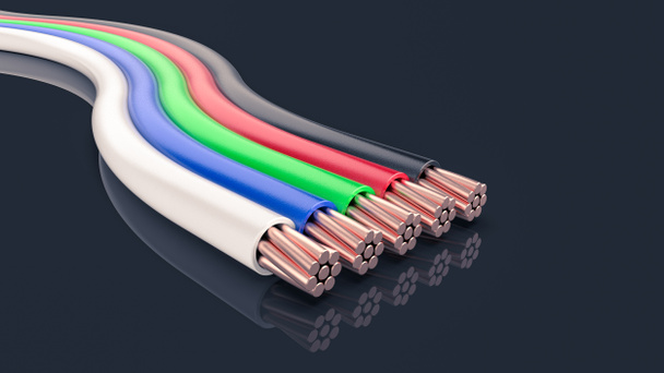 Rgbw kabels voor led. Model, model, model. - Foto, afbeelding