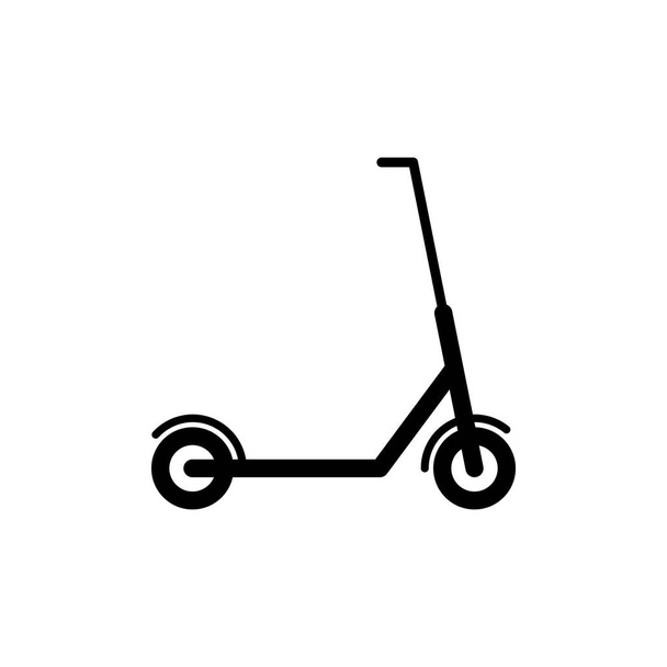 Elektro-Grafik-Scooter-Symbol isoliert auf weiß. Vektorillustration des ECO-Kick-Transports. - Vektor, Bild