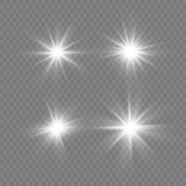 White bright Star.  - Vector, Image