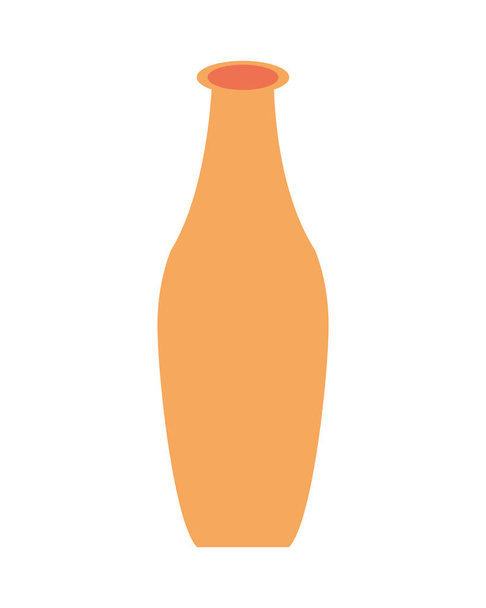κεραμικό μπουκάλι διακοσμητικό απομονωμένο εικονίδιο - Διάνυσμα, εικόνα
