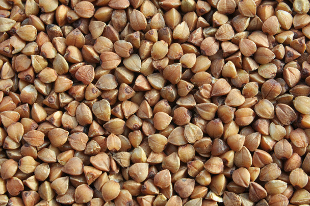 Fondo de trigo sarraceno seco con grano entero grande
. - Foto, Imagen