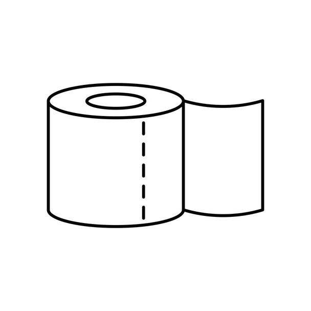 Векторная иллюстрация рулона туалетной бумаги. Значок вектора
. - Вектор,изображение