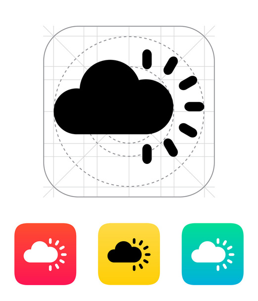 Cloudy weather icon. - Vector, Imagen