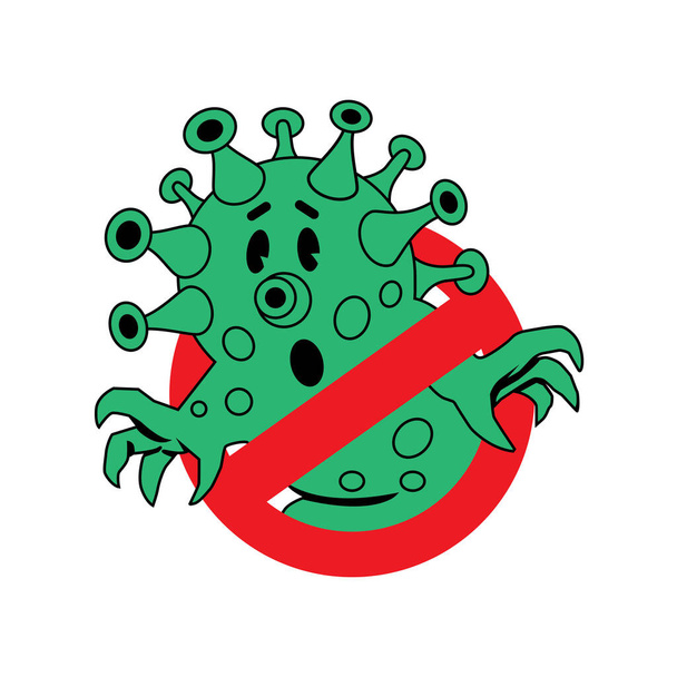 Stopp Coronavirus Vektor Illustration isoliert - Vektor, Bild