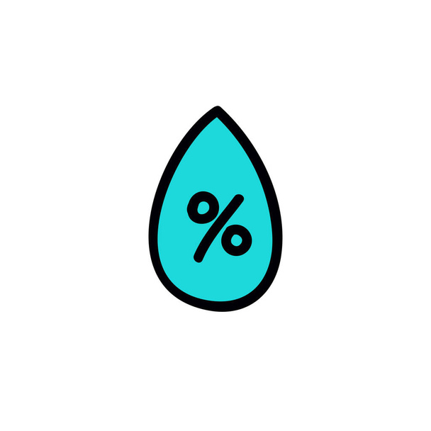 air humidity doodle icon, vector color illustration - Vector, Image