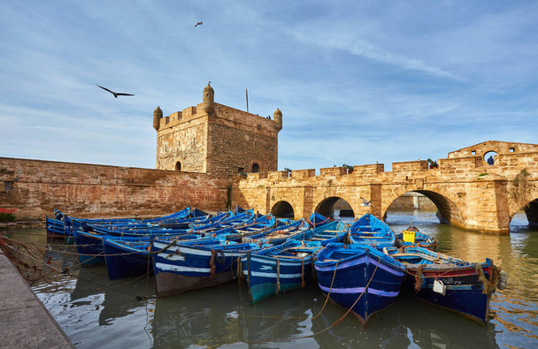 Sqala du Port, a defensive tower at the fishing port of Essaouira, Morocco - Photo, Image