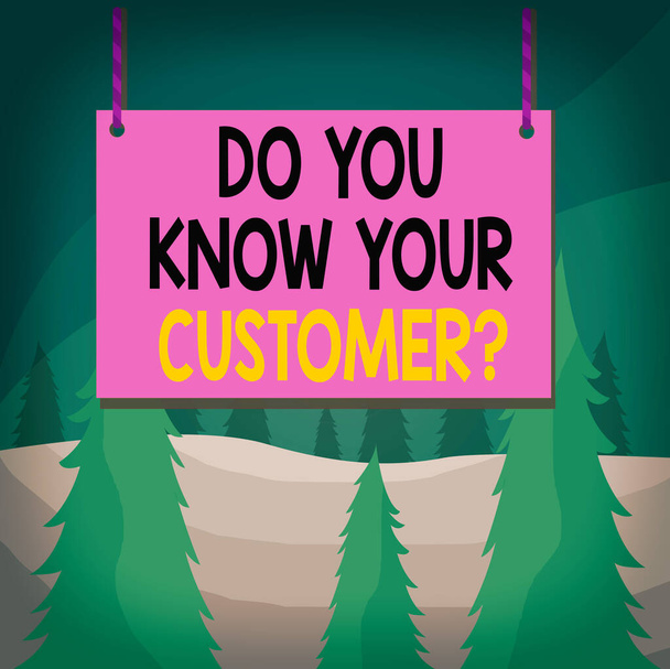 Чи ви знаєте, про що питає ваш клієнт? Бізнес-концепція для обслуговування ідентифікує клієнтів з інформацією Дерев'яна панель прямокутника форми порожній кадр фіксована кольорова смуга. - Фото, зображення