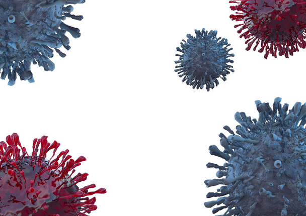 koronavirus, covid 19, 3d renderöinti
 - Valokuva, kuva