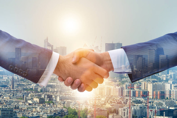 Businessman shaking hands in agreement - Photo, Image
