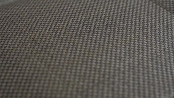 Stylowe tekstylia, wytrzymała beżowa tapicerka sofowa - Materiał filmowy, wideo