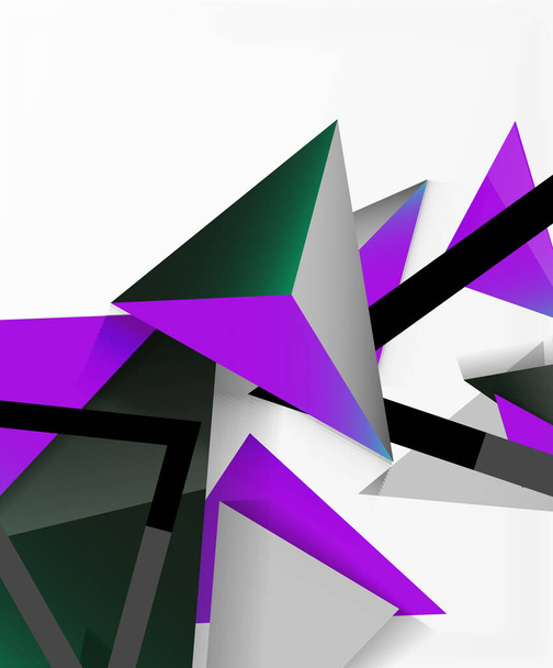 Fondo abstracto, composición de triángulos 3d mosaico, diseño de bajo estilo polivinílico. Ilustración de vectores para fondos de pantalla, Banner, Fondo, Tarjeta, Ilustración de libros, landing page
 - Vector, Imagen
