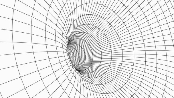 Tunnel 3D wireframe. Struttura di sfondo griglia prospettiva. Modello di wormhole a maglie. Illustrazione vettoriale
. - Vettoriali, immagini