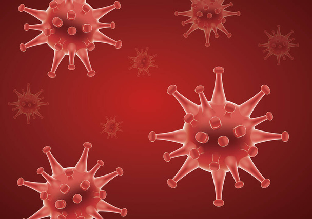 covid19 parçacıkları pandemik kampanya deseni - Vektör, Görsel
