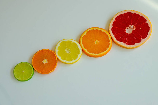 slices of citrus against spring vitamin deficiency - 写真・画像