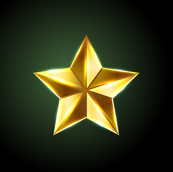 Vector shiny bronze star - Vektor, obrázek