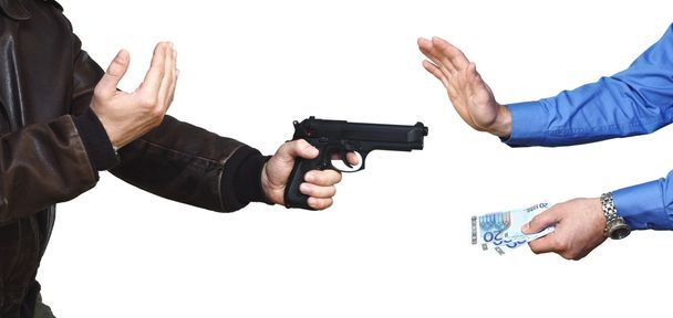 Armed robbery background - Photo, image