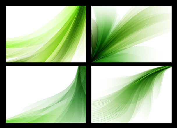Kirkkaan vihreä vektori abstrakti sileä taustat asetettu
 - Vektori, kuva