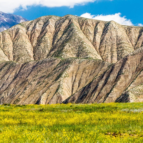 Gyönyörű hegyek Kirgizisztánban Kazarman közelében - Fotó, kép