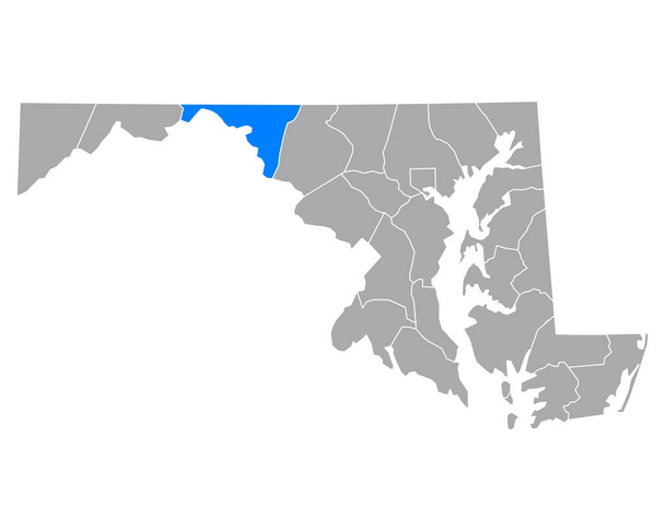 Maryland 'deki Washington Haritası - Vektör, Görsel