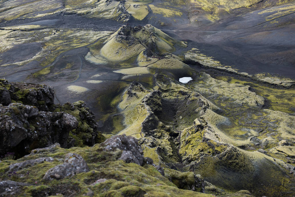Laki kraters of Lakaggar is een vulkanische kloof in het zuiden van IJsland - Foto, afbeelding