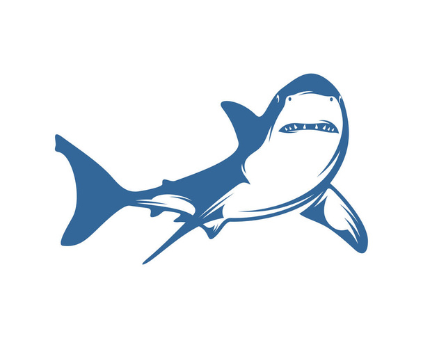 Plantilla de diseño de vectores de logotipo de tiburón, Silhouette Shark logo, Ilustración
 - Vector, Imagen