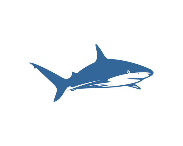 Шаблон векторного дизайну логотипу акули, логотип Silhouette Shark, ілюстрація
 - Вектор, зображення