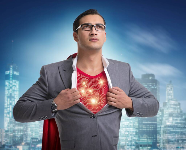Супергерой готується врятувати місто
 - Фото, зображення