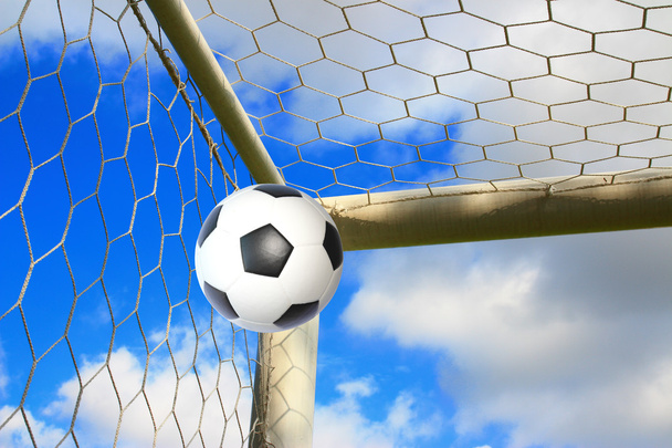fotbalový míč v síti - Fotografie, Obrázek