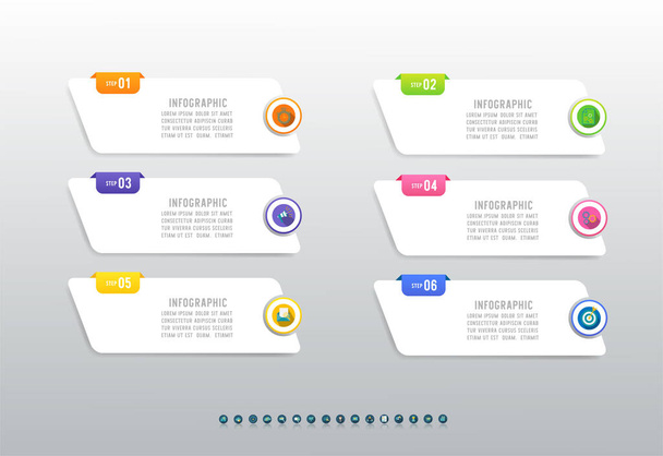 Design Business template infographic chart element with place date for presentations. - ベクター画像