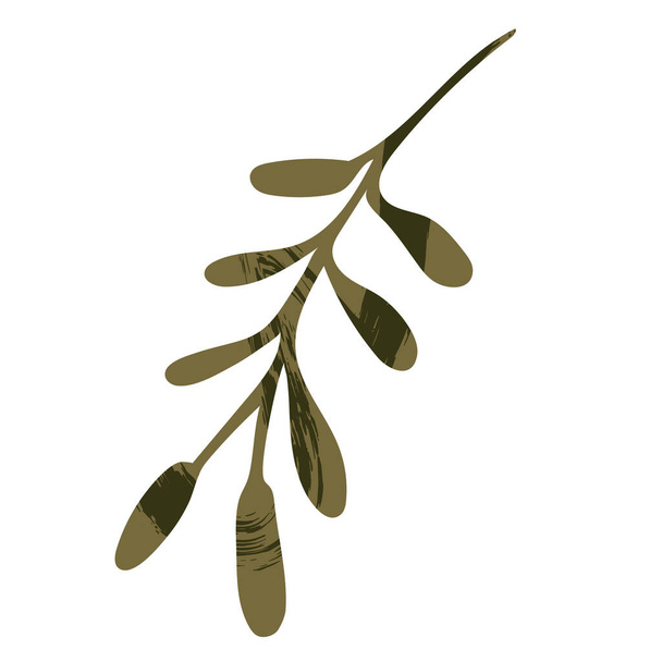  illustration of green branch  on background - Fotó, kép