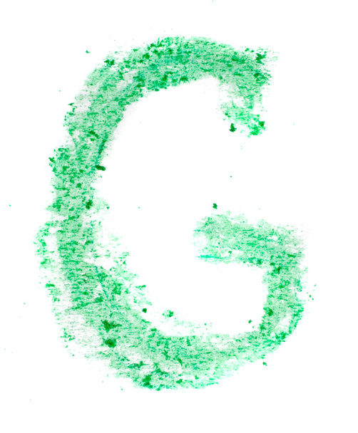 G betű festett fehér alapon - Fotó, kép