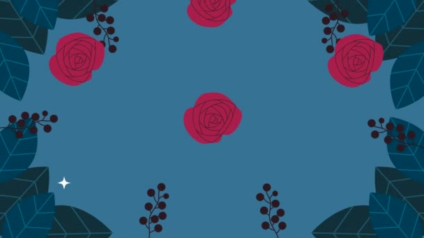 lindas rosas flores jardim padrão animação
 - Filmagem, Vídeo