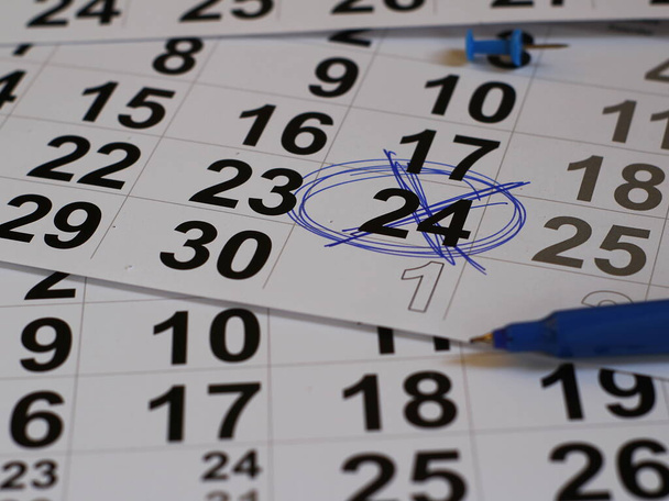 business working day calendar year - Foto, afbeelding