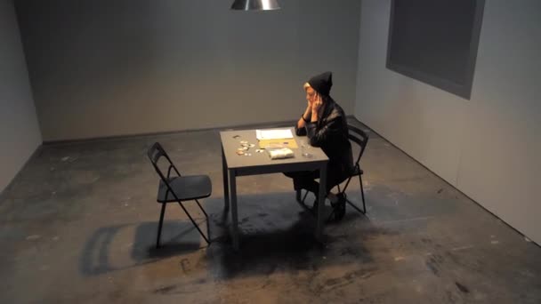 Beginning of interrogation for a young girl - Footage, Video