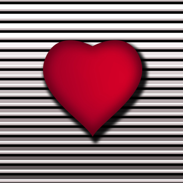 Fondo rojo del corazón - Foto, imagen