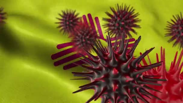 Corona Virus Outbreak with US State Flag of New Mexico Coronavirus Concept  - Кадри, відео