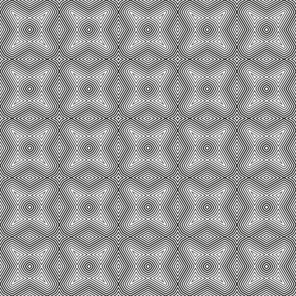 Abstract ornate geometric petals grid background. Seamless pattern. Vector. - Vector, Image