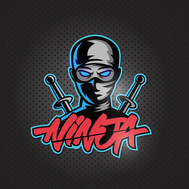 Asesino, Ninja eSports Mascota Logo
. - Vector, Imagen